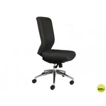 SILLA ROCADA SISTEMA ASINCRO ELEVACION A GAS ESTRUCTURA ALUMINIO TELA IGNIFUGA NEGRO RESPALDO 60 CM