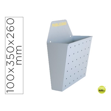 BUZON METALICO PARA PUBLICIDADPINTADO EN EPOXI 100 ANCHO 26CM ALTO 35CM FONDO SUP 13CM INFER 6CM
