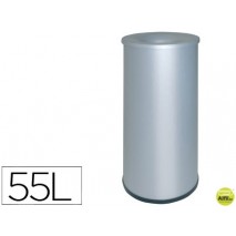 PAPELERA METALICA INIFUGA 115 CON ARO INFERIOR PVC DIAMETRO 27CM ALTURA 65CM CAPACIDAD 55L