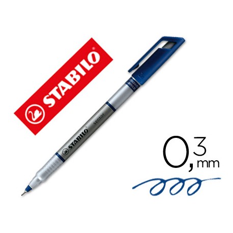 ROTULADOR STABILO PUNTA FIBRA SENSOR 0,3 MM AZUL