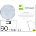 FUNDA Q-CONNECT CORTE OBLICUO 4 TALADROS PVC 90 MY