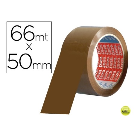 CINTA ADHESIVA TESA PVC COLOR MARRON 66MTSX50MM PARA EMBALAJE