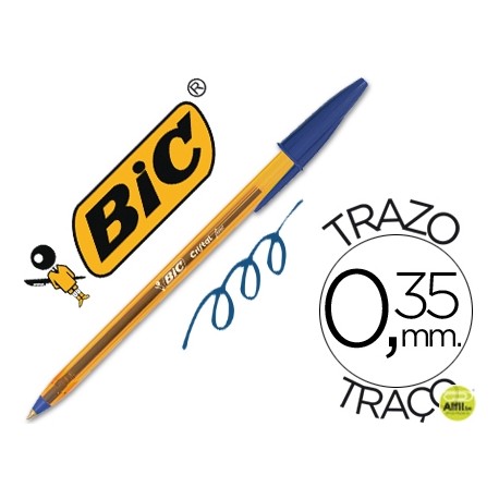 BOLIGRAFO BIC CRISTAL PUNTA FINA AZUL