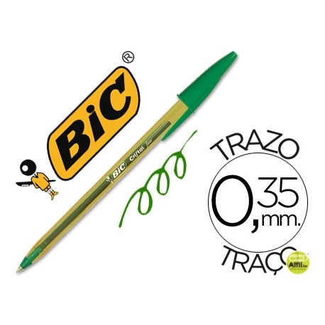 BOLIGRAFO BIC CRISTAL PUNTA FINA VERDE