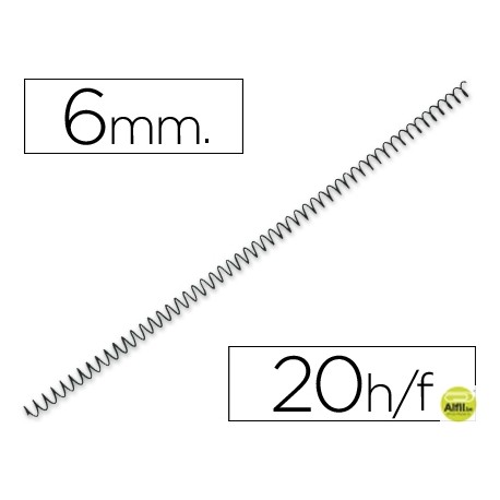 ESPIRAL METALICO Q-CONNECT 64 5:1 6MM 1MM