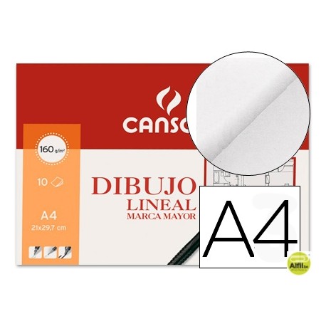 PAPEL DIBUJO MARCA MAYOR 160GRDIN A4 EN MINIPACKS DE 10 HOJAS
