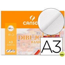 PAPEL DIBUJO BASIK 130GR DIN A3 29,7X42,0 CMS EN MINIPACKS DE 10 HOJAS