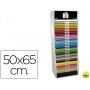 EXPOSITOR GUARRO METALICO VACIO 34 ESTANTES PARA IRIS 50X65 185 GRS MEDIDAS 75X200X55