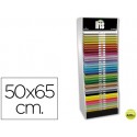 EXPOSITOR GUARRO METALICO VACIO 34 ESTANTES PARA IRIS 50X65 185 GRS MEDIDAS 75X200X55