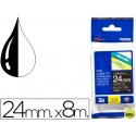 CINTA BROTHER TZE-355 NEGRO-BLANCO 24MM LONGITUD 8MT