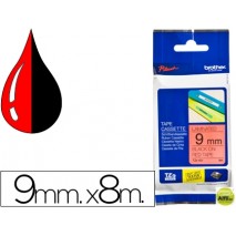 CINTA BROTHER TZE-421 ROJO-NEGRO 9MM LONGITUD 8MT