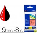 CINTA BROTHER TZE-421 ROJO-NEGRO 9MM LONGITUD 8MT