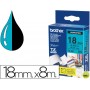 CINTA BROTHER TZ-541 AZUL-NEGRO 18MM LONGITUD 8MT