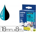 CINTA BROTHER TZ-541 AZUL-NEGRO 18MM LONGITUD 8MT