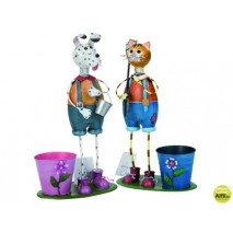 CUBILETE PORTALAPICES REF 59501 CON MASCOTA METALICA