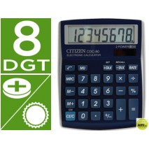 CALCULADORA CITIZEN SOBREMESA CDC-80 8 DIGITOS AZUL METAL