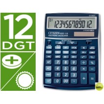 CALCULADORA CITIZEN CCC-112 B SOBREMESA BLUE MET 12 DIGITOS 208X155X30,5 MM
