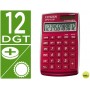 CALCULADORA CITIZEN CPC-112 B BOLSILLO 12 DIGITOS BURDEOS BURGUNDY 720X120X90 MM