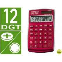 CALCULADORA CITIZEN CPC-112 B BOLSILLO 12 DIGITOS BURDEOS BURGUNDY 720X120X90 MM