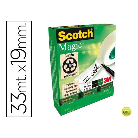 CINTA ADHESIVA SCOTCH MAGIC INVISIBLE 19X33M