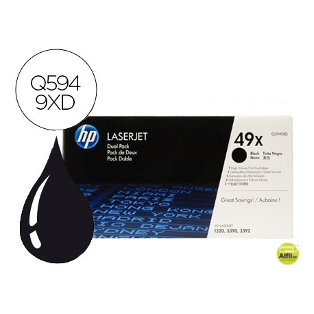 TONER HP LASERJET NEGRO LJ1320PACK 2 6.000 PAG