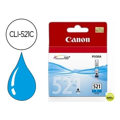 INK-JET CANON CLI-521C CIAN PIXMA MP620/630/980 IP3600/4600