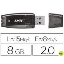 MEMORIA USB EMTEC FLASH C410 8 GB 2.0 NEGRO