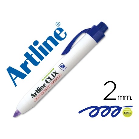 ROTULADOR ARTLINE CLIX PIZARRAEK-573A AZUL PUNTA RETACTIL REDONDA 2,00 MM