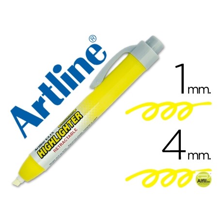 ROTULADOR ARTLINE CLIX FLUORESCENTE EK-63 AMARILLO PUNTA BISELADA 4.00 MM