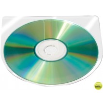 FUNDA AUTOADHESIVA PARA CD Q-CONNECT SIN SOLAPA PACK DE 10 UNIDADES