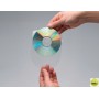 FUNDA AUTOADHESIVA PARA CD Q-CONNECT CON SOLAPA PACK DE 10 UNIDADES