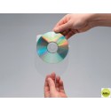 FUNDA AUTOADHESIVA PARA CD Q-CONNECT CON SOLAPA PACK DE 10 UNIDADES