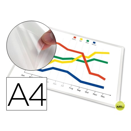 FUNDA AUTOADHESIVA Q-CONNECT TAMAÑO A-4 210X297MM PACK DE 5 UNIDADES