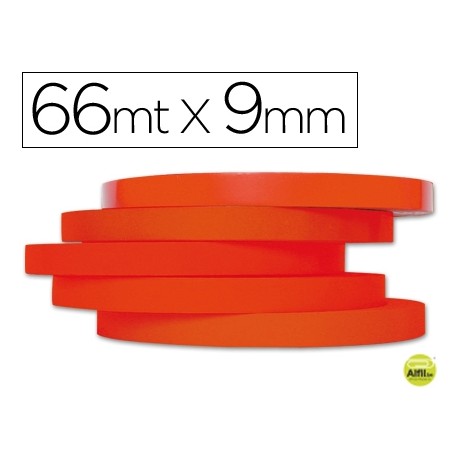 CINTA ADHESIVA Q-CONNECT 66M X 9MM ROJA PARA CERRAR BOLSAS