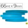 CINTA ADHESIVA Q-CONNECT 66M X9MM AZUL PARA CERRAR BOLSAS