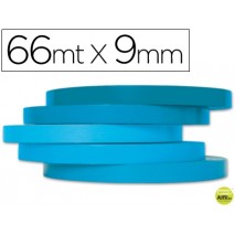 CINTA ADHESIVA Q-CONNECT 66M X9MM AZUL PARA CERRAR BOLSAS