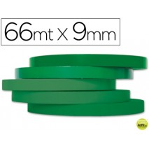 CINTA ADHESIVA Q-CONNECT 66M X9MM VERDE PARA CERRAR BOLSAS