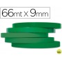 CINTA ADHESIVA Q-CONNECT 66M X9MM VERDE PARA CERRAR BOLSAS