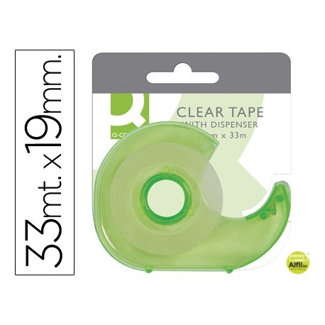 MINIPORTARROLLOS Q-CONNECT PARA CINTAS DE 33 MT X 19 MM