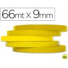 CINTA ADHESIVA Q-CONNECT 66M X9MM AMARILLA PARA CERRAR BOLSAS