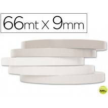 CINTA ADHESIVA Q-CONNECT 66M X9MM BLANCA PARA CERRAR BOLSAS
