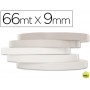 CINTA ADHESIVA Q-CONNECT 66M X9MM BLANCA PARA CERRAR BOLSAS