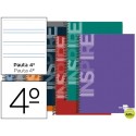 BLOC ESPIRAL LIDERPAPEL CUARTO INSPIRE TAPA EXTRADURA 80H 60G PAUTA 3.5MM CON MARGEN. COLORES SURTID