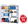 ESTANTERIA FAST-PAPERFLOW METALICA AZUL 5 ESTANTES GRIS 180KG POR ESTANTE 900KG POR MODULO 200X100X7