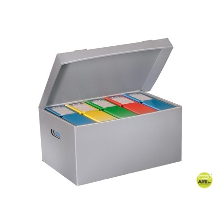 CAJON FAST-PAPERFLOW POLIPROPILENO PARA 6 CAJAS ARCHIVO DEFINITIVO LOMO 8 CM DIN A4 PACK DE 10 UNIDA