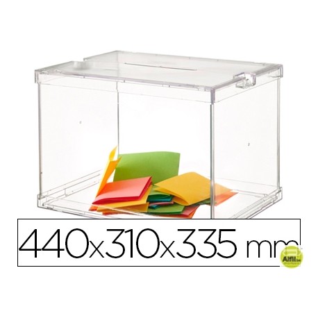 URNA ELECTORAL PLEGABLE CON PRECINTOS DE SEGURIDAD 440X310X335MM