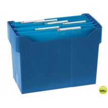 SOPORTE SOBREMESACARPETAS COLGANTES AZUL DE POLIESTIRENO PARA FORMATO DIN A4 CAPACIDAD 20 CARPETAS