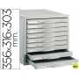 FICHERO CAJONES DE SOBREMESA 8409C 356X316X303 MM 9 CAJONES COLOR GRIS