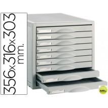 FICHERO CAJONES DE SOBREMESA 8409C 356X316X303 MM 9 CAJONES COLOR GRIS