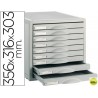 FICHERO CAJONES DE SOBREMESA 8409C 356X316X303 MM 9 CAJONES COLOR GRIS